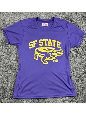 SF State Gators T-Shirt Womens Purple A4 Performance Athletic SFSU Tee Sz M